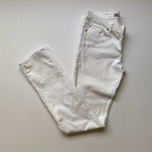 GJG white straight leg jeans